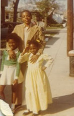 Photo of Stanley and Vernessa Harris, with a childhood famiy friend.